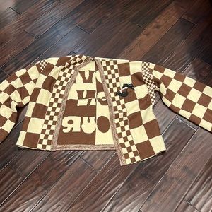 Harry’s Hidden Angels Love on Tour Checkered Cardigan- Harry Styles Merch